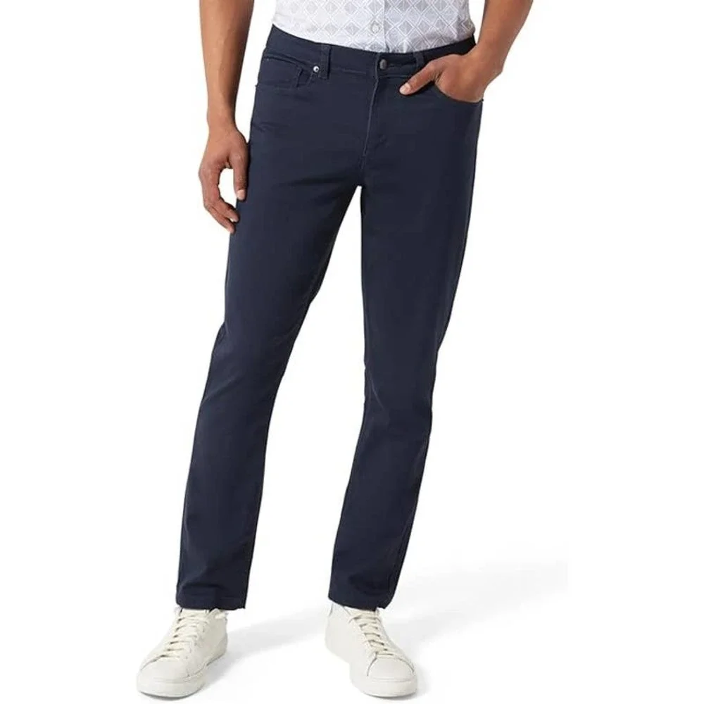 SOLD // DKNY Men's Stanton Slim Fit Pant Stretch Navy Blue NWT 32X32